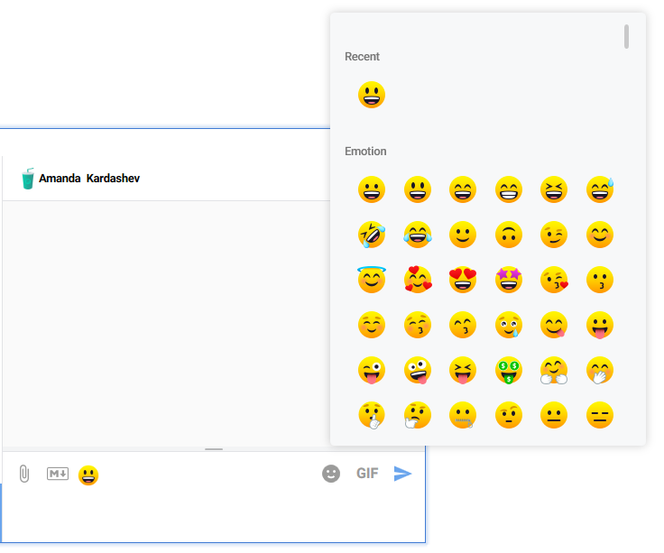 Emoji palette