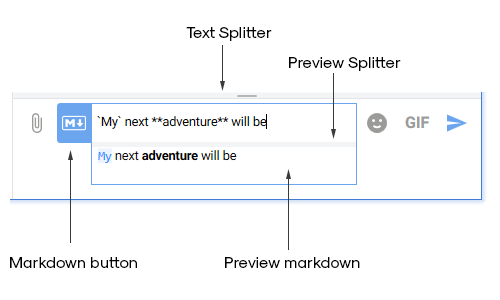 markdown controls